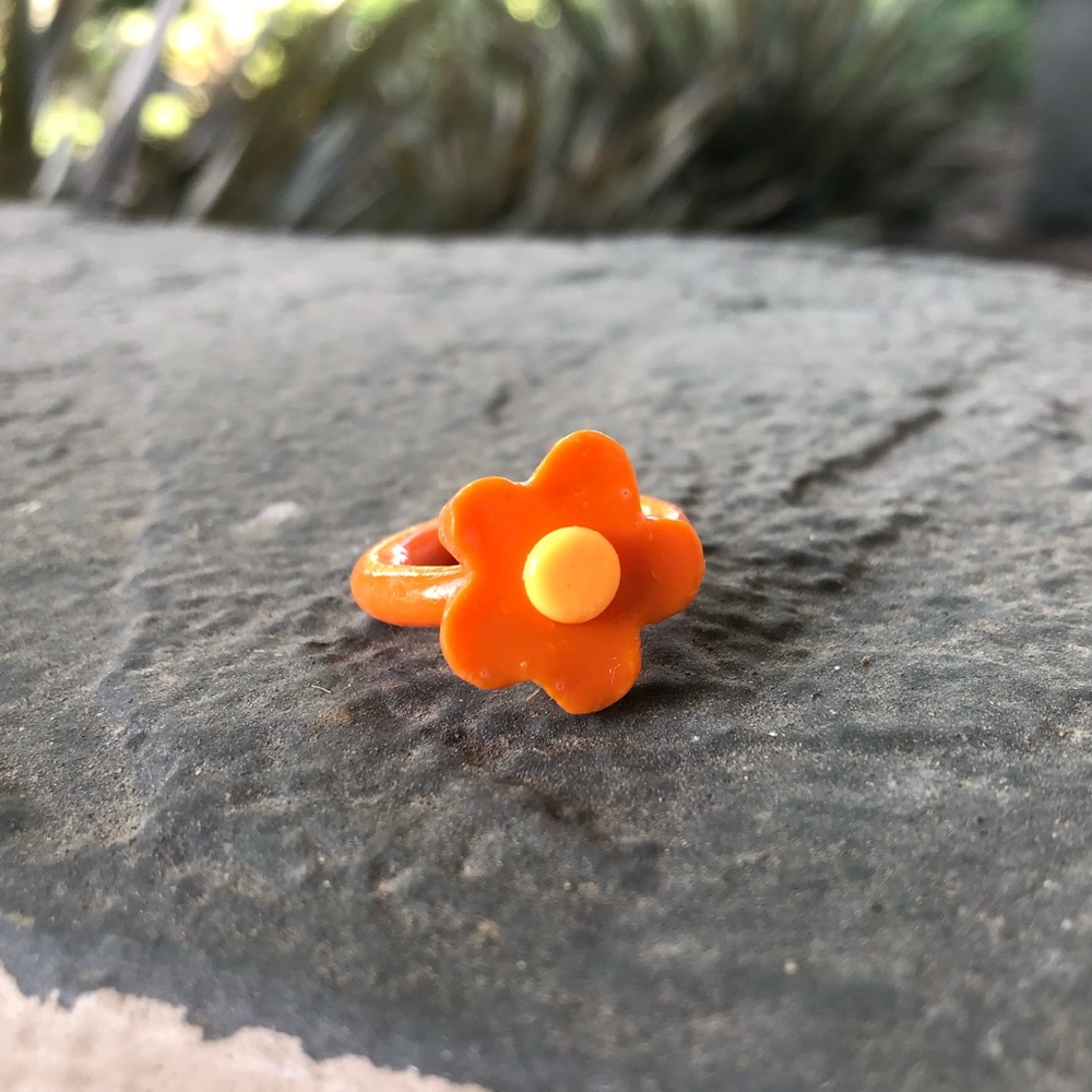 flower power chunky ring